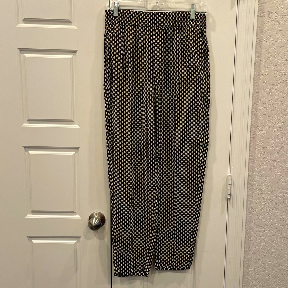 Zara Woman’s Brown and Creme Polka Dot Pants Preloved Size Medium